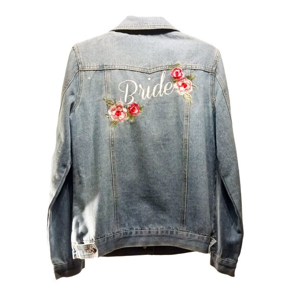 David's Bridal Jackets & Blazers - Bride Embroidered Jean Jacket by David's Bridal